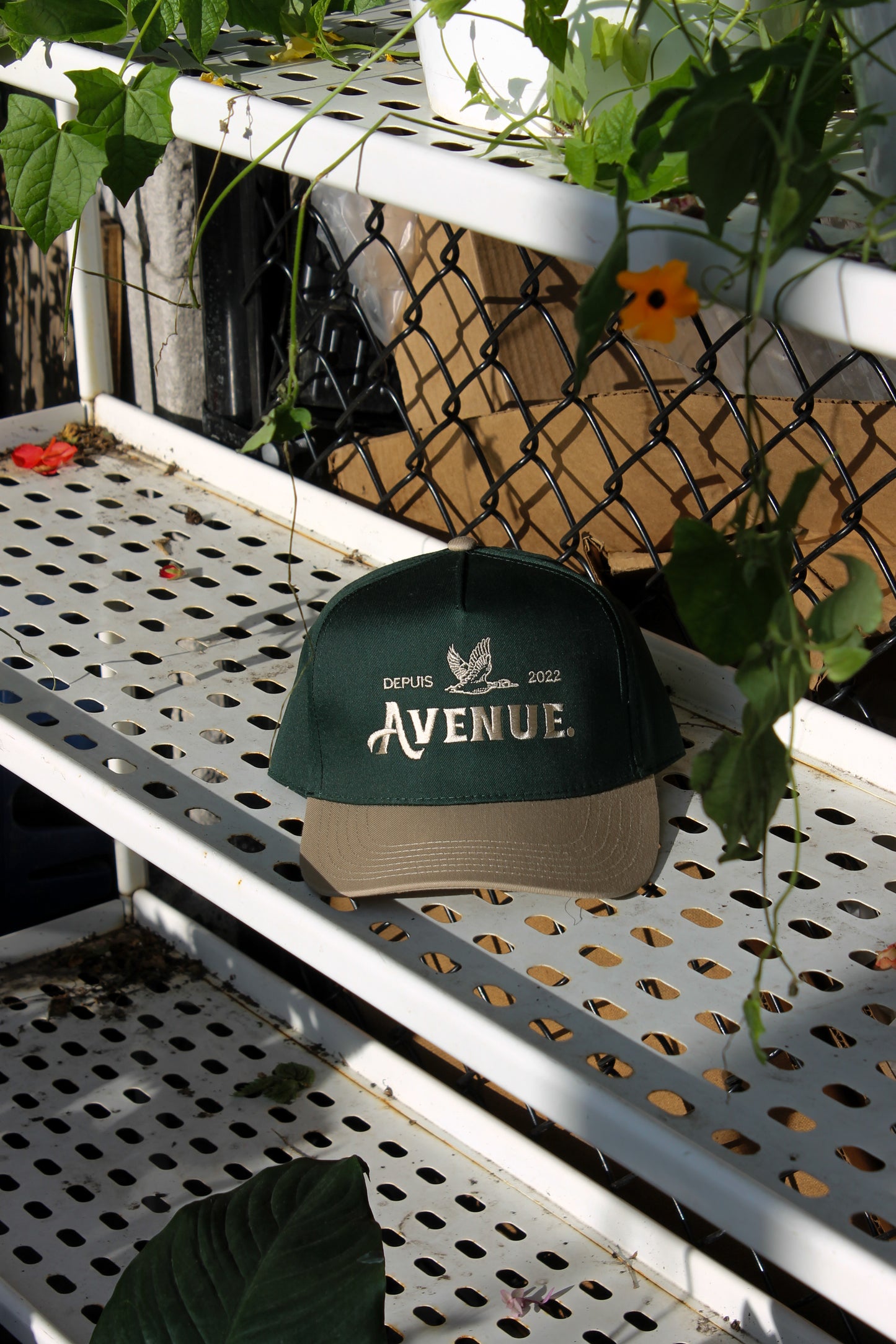 Avenue Duck Green & Khaki Cap