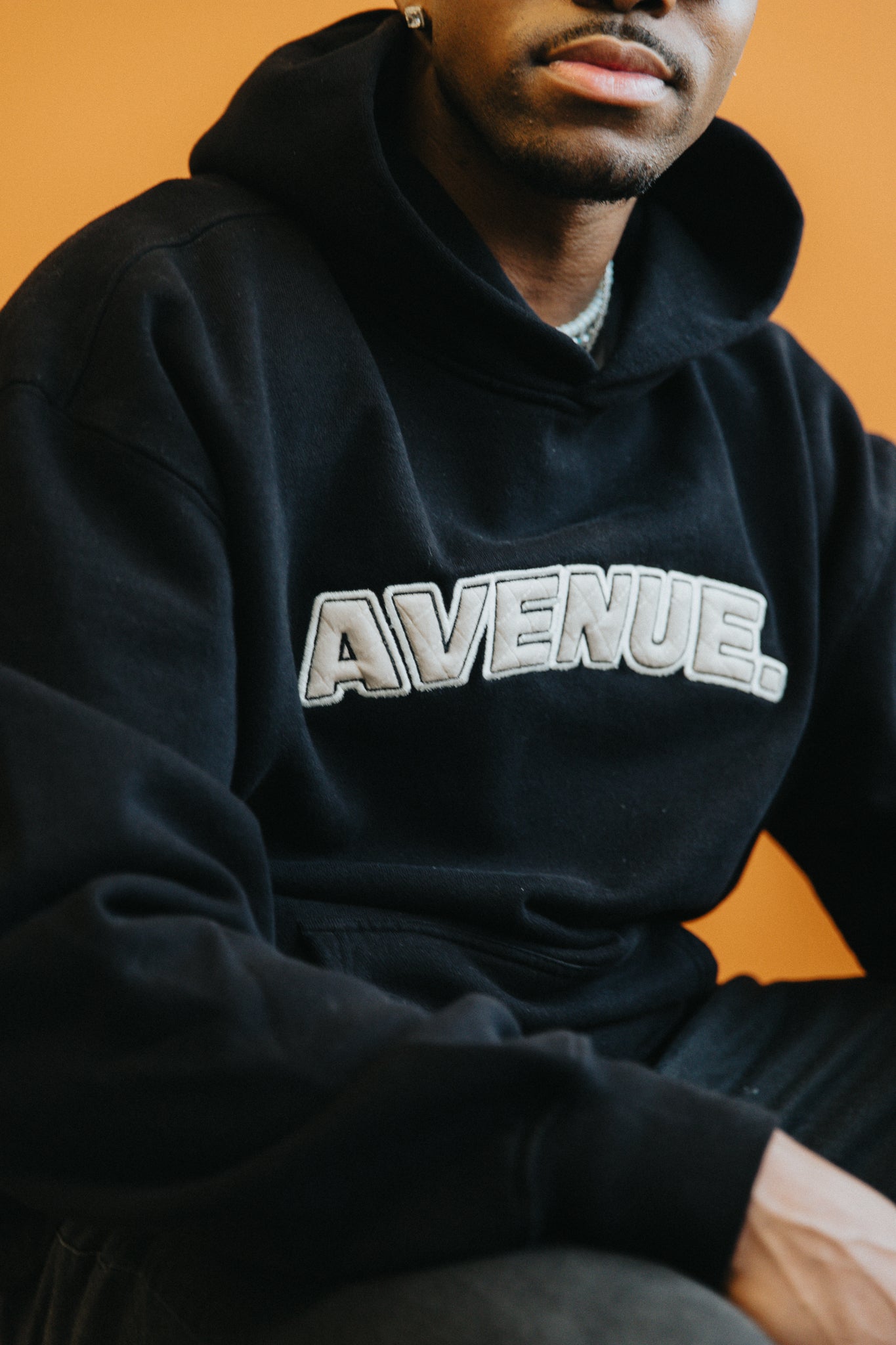 Avenue Main Hoodie Appliqué Matelassé