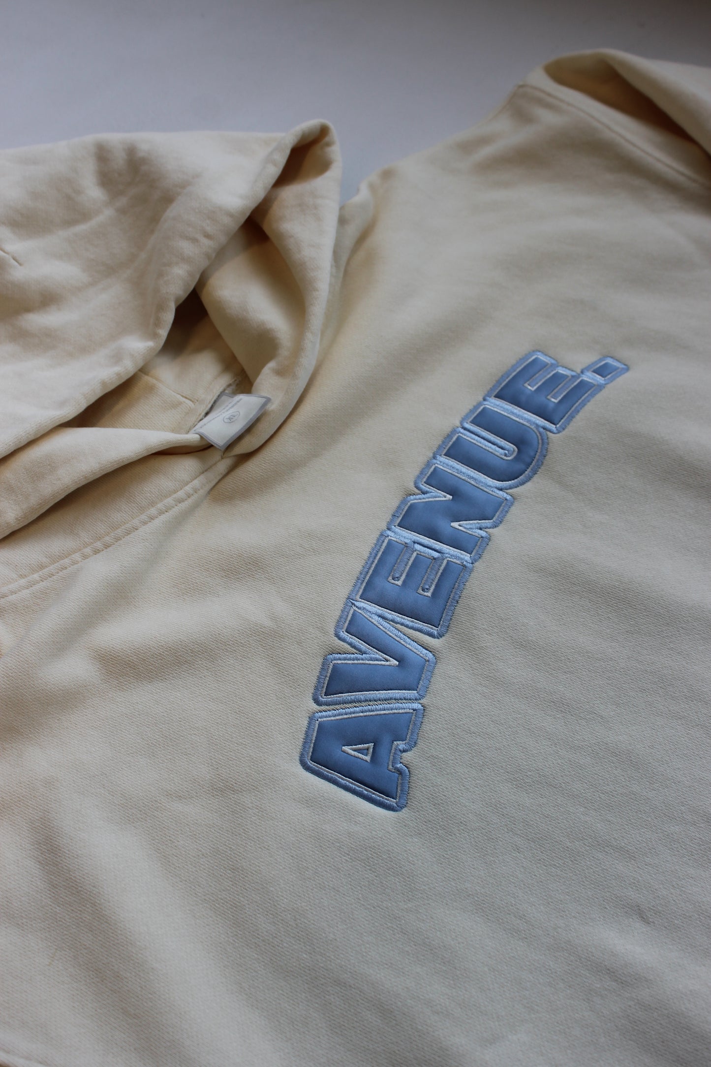 Avenue Satin Hoodie Appliqué